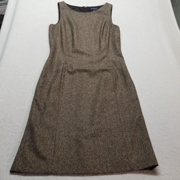 Ann Taylor Dresses & Skirts - Ann Taylor 10 Dress Wool Sleeveless Sheath Lined Tweed Career Preppy Office